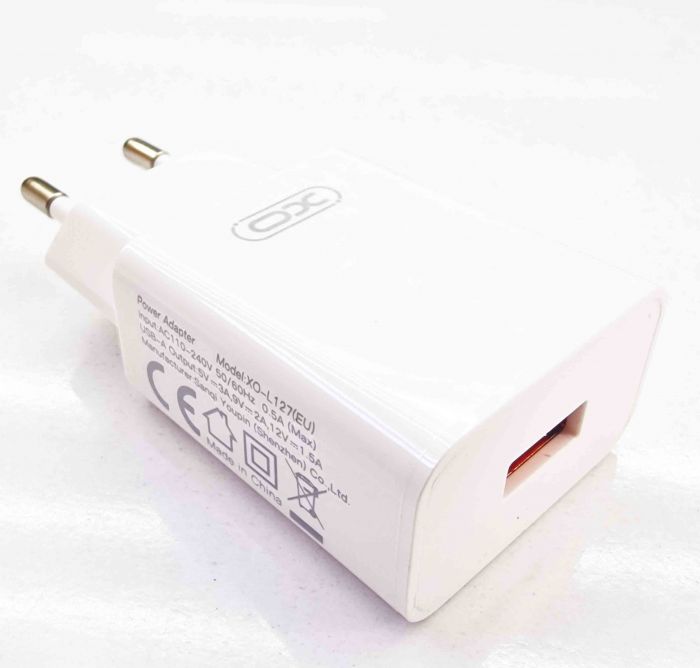 Set încărcător XO (bloc + cablu) 18W USB Lightning pentru iPhone, iPad