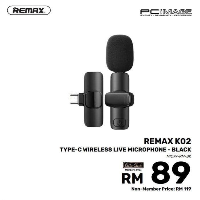 Двойной беспроводной микрофон (петличка)  REMAX K10